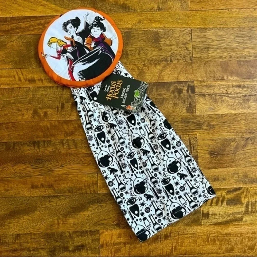 Pair Of Disney Hocus Pocus Sanger Sisters Halloween Kitchen Towels New With Tags - Picture 2 of 5